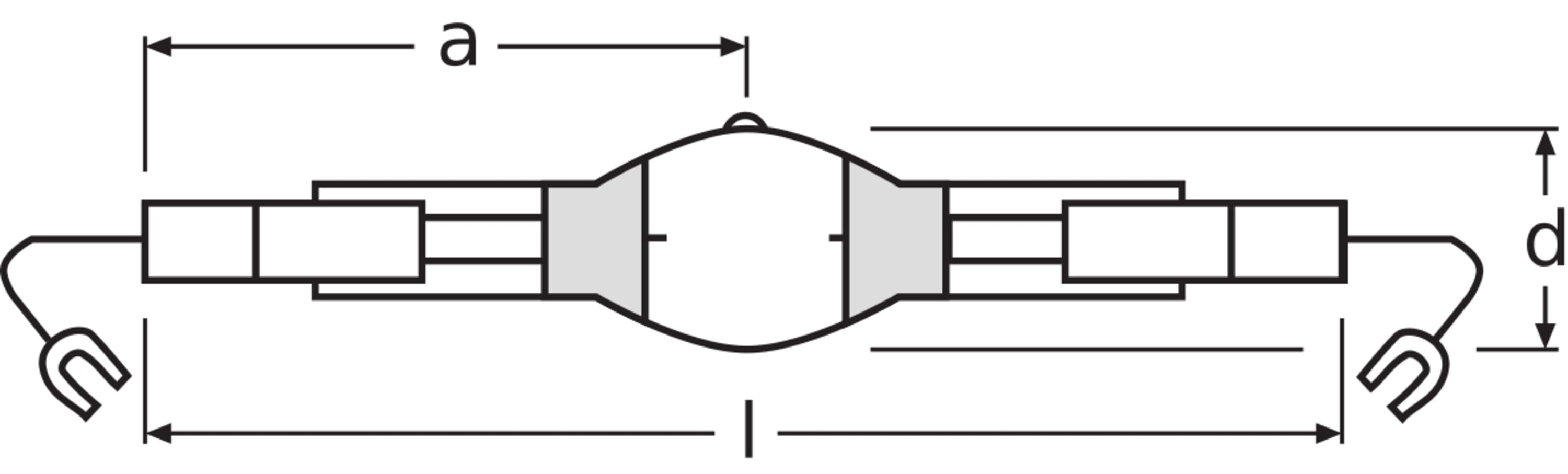 LEDVANCE - Lampada HQI-TS 2000W/NDL/S K12S FS1, Osram - Powerstar HQI-TS 2000W/NDL/S.