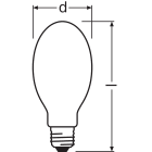 LEDVANCE - Lampada alogena 50W, attacco E27, Osram Vialox Nav-E 50W.