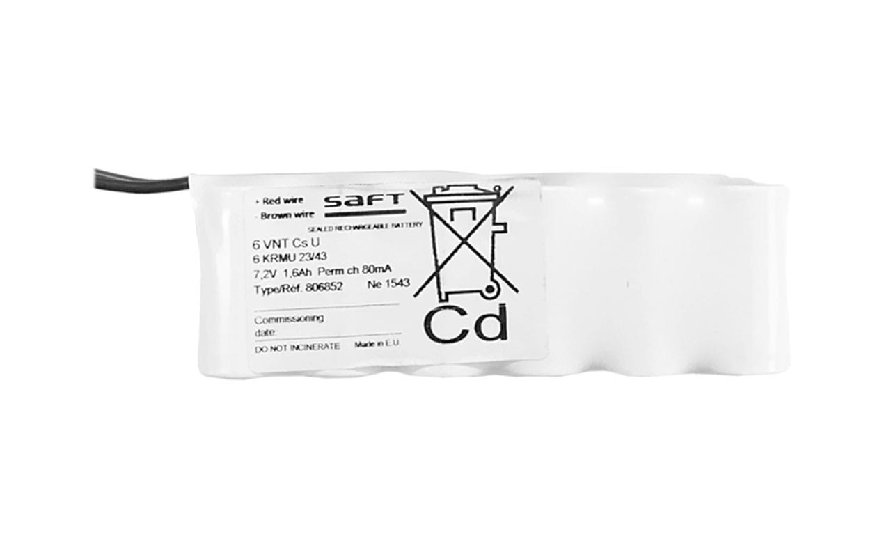 LEF LIGHTING - BATTERIA Ni-Cd A PACCHETTO 7,2V 4Ah