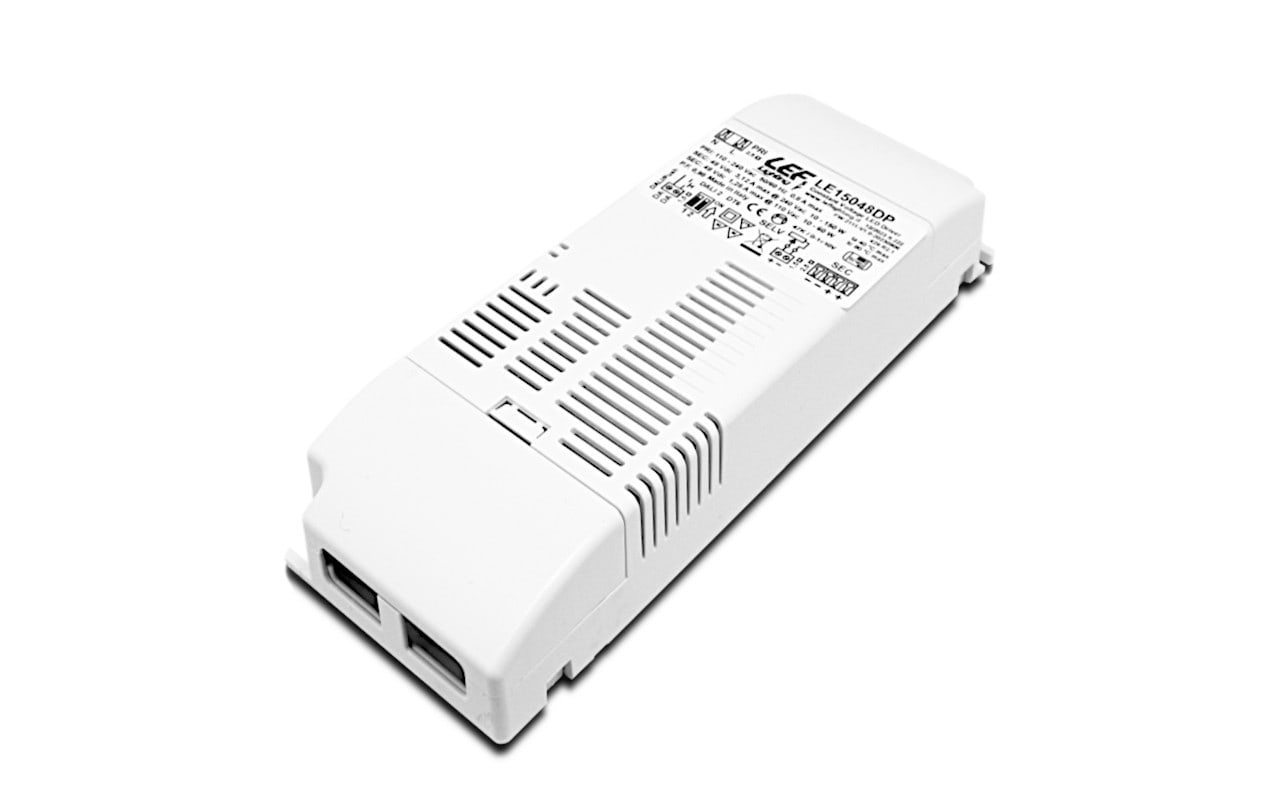 LEF LIGHTING - ALIMENTATORE LED TENSIONE COSTANTE 48Vdc 150W IP20 Dimmerabile DALI/PUSH/0-10V/
