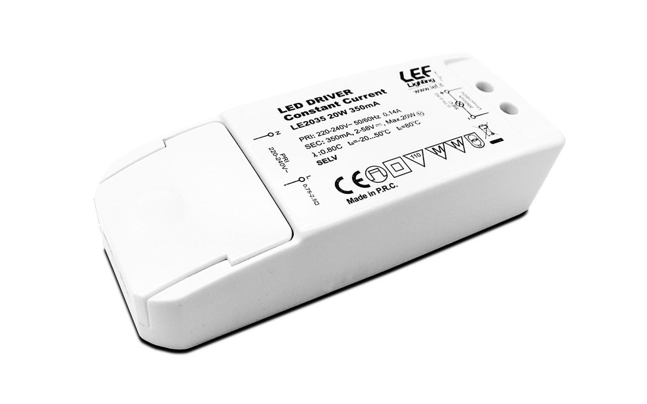 LEF LIGHTING - ALIMENTATORE LED CORRENTE COSTANTE 700mA 2-29Vdc 20W IP20 ON/OFF