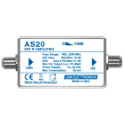 LEM ELETTRONICA - Amplificatore di linea AS20 IF-SAT, equalizzato, guadagno (Max. 21dB) regolabile.