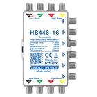 LEM ELETTRONICA - Multiswitch Legacy attenuato HS446-16 con 4 ingressi passanti e 6 uscite derivate, per applicazioni SKY, SAT.