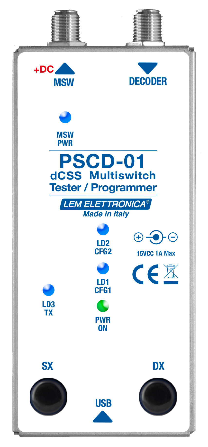 LEM ELETTRONICA - Programmatore PSCD-01 per multiswitch dCSS e Smart Splitter.