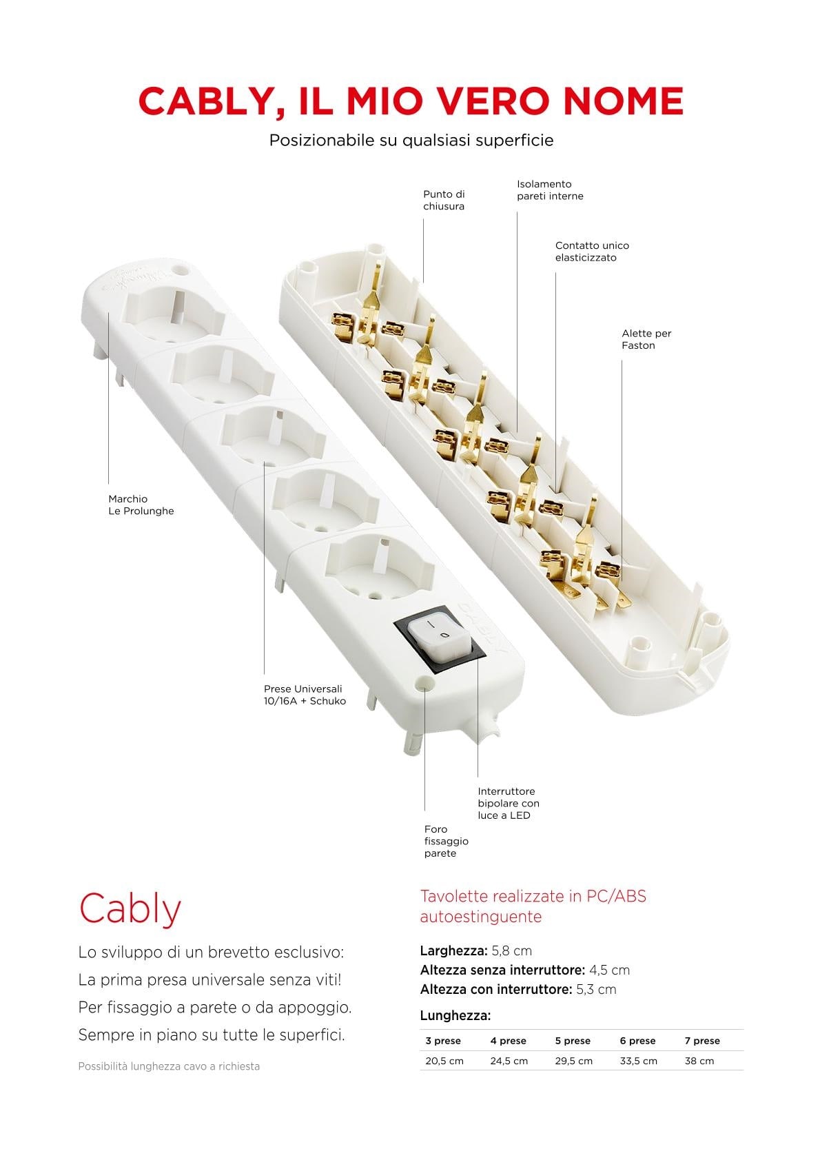 LE PROLUNGHE - Cably U.5U S/Int 3G1.50 Sp16A Mt.1.50 Bn.