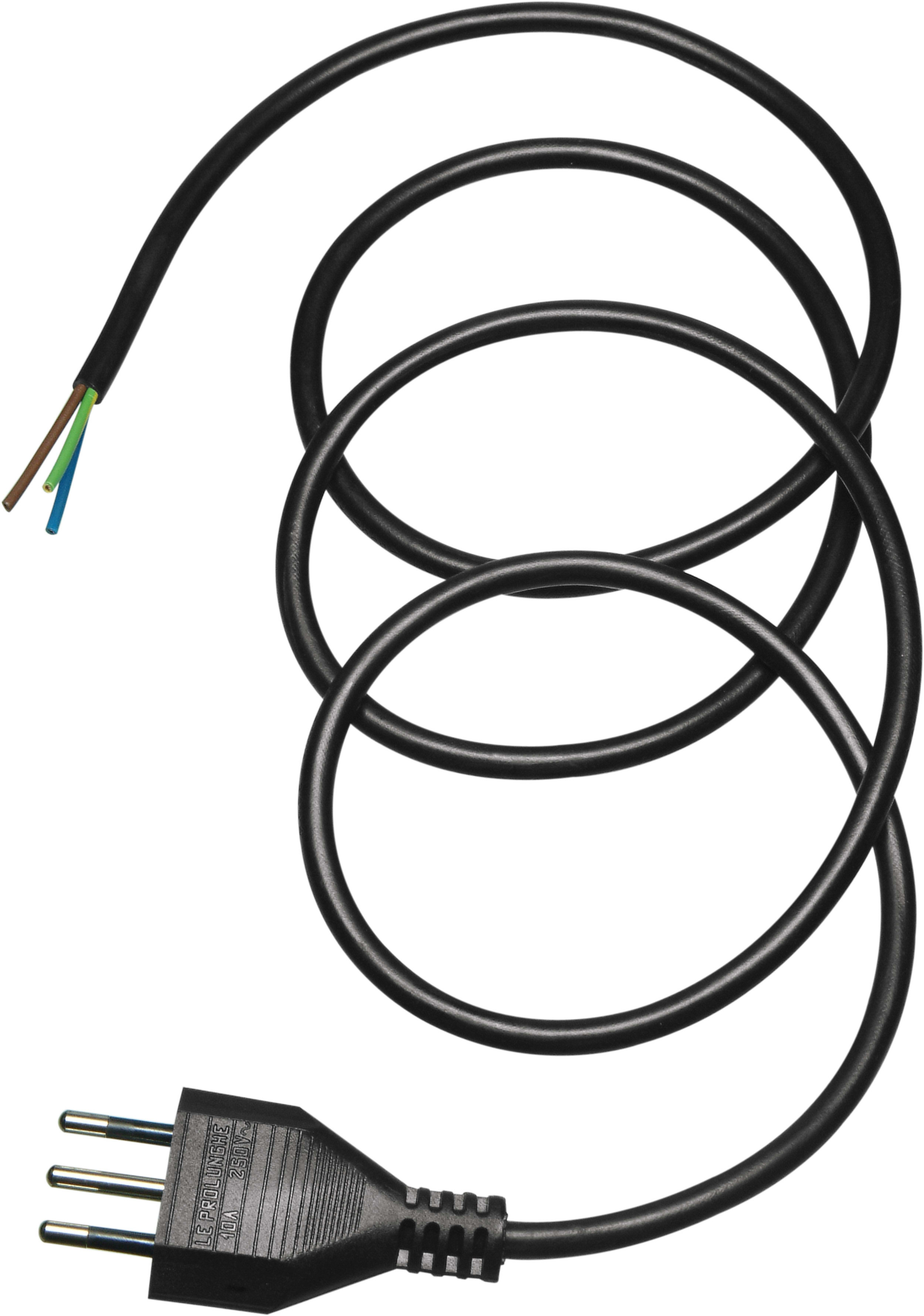 LE PROLUNGHE - Prolungatore linea 3G1 MT.3 senza spina 10A nero.