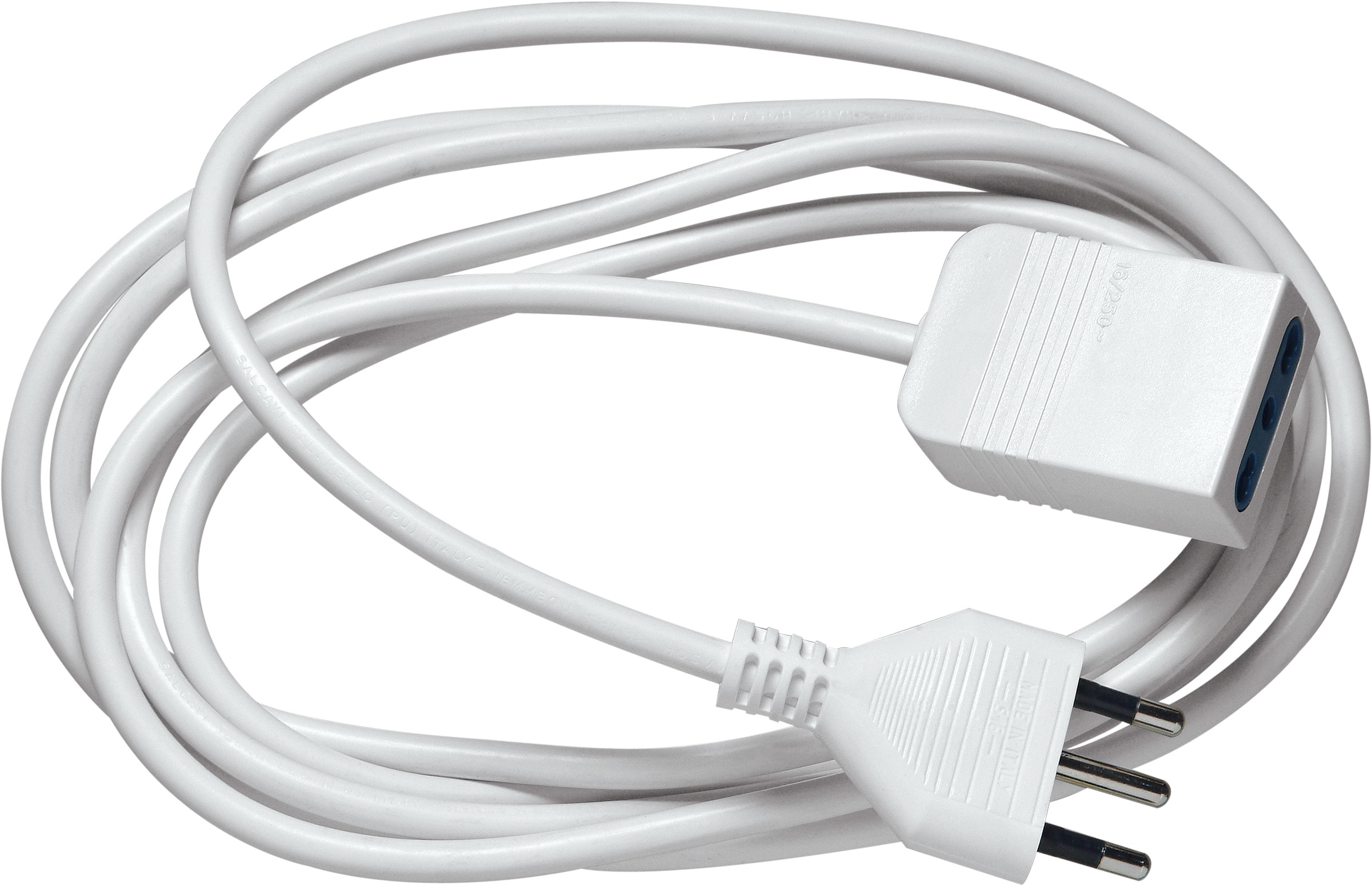 LE PROLUNGHE - Prolungatore linea 3G1 metri 3 presa 10/16A + spina 16A bianco.