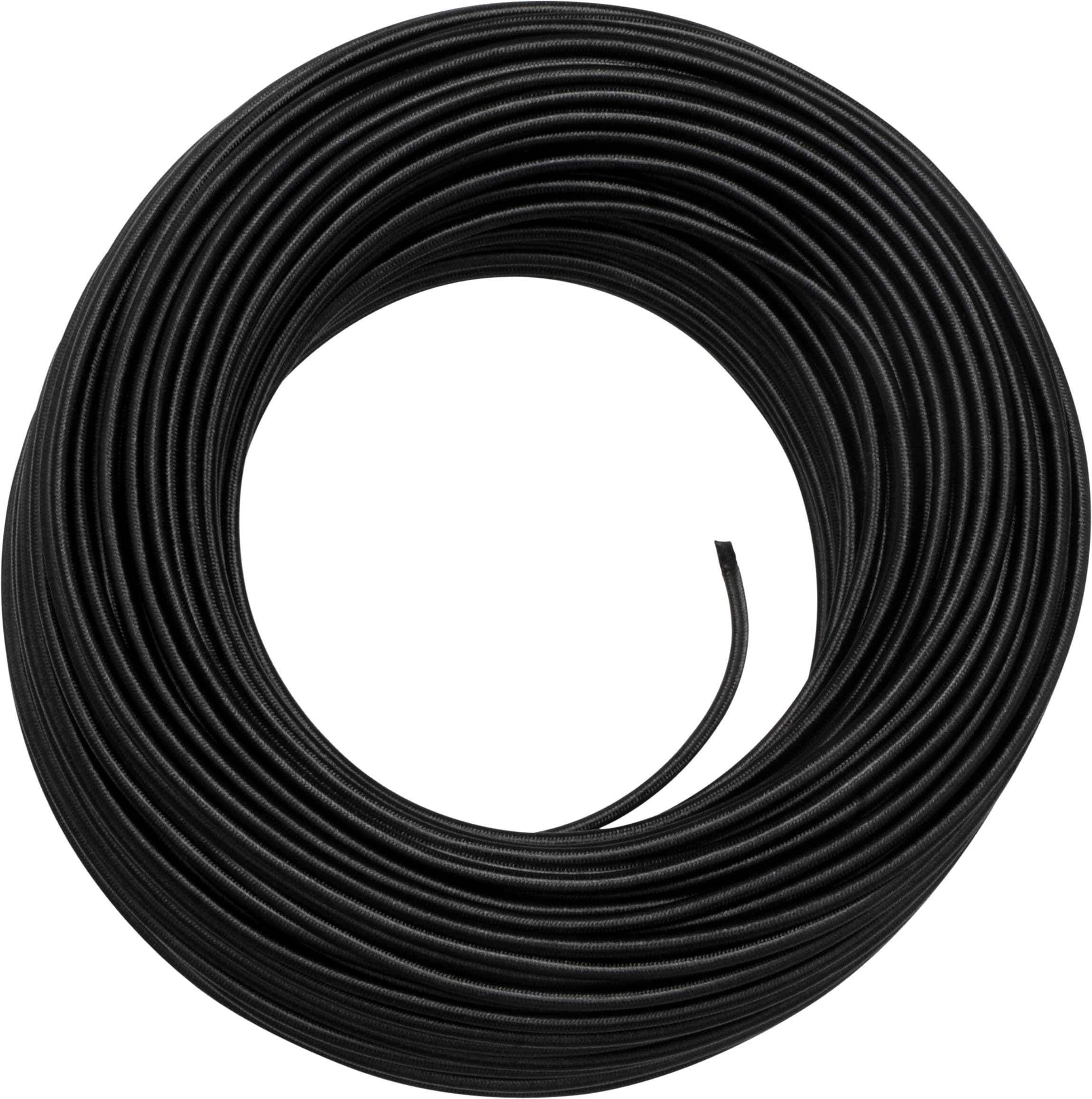 C'ERA UNA VOLTA - Cavo elettrico 3G0.75 H03 con rivestimento tessile nero.