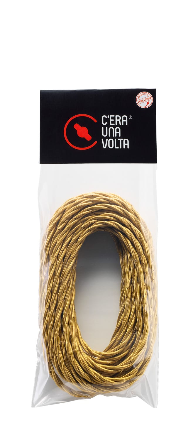 C'ERA UNA VOLTA - Treccia di seta oro 3G0.50, lunghezza 10 metri.
