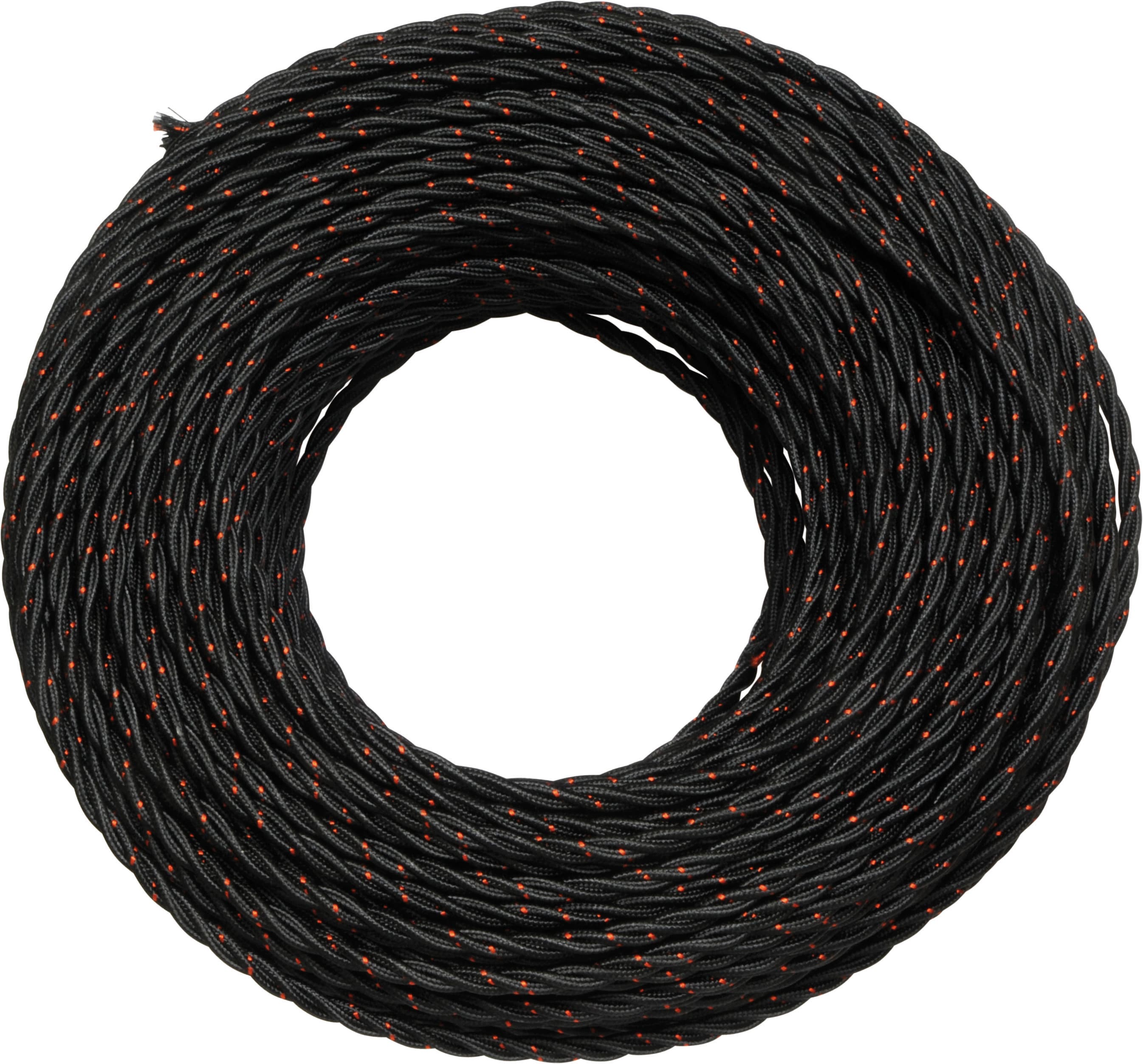 C'ERA UNA VOLTA - Treccia in Seta 3G0.75 Nero, Lunghezza 100 Metri.