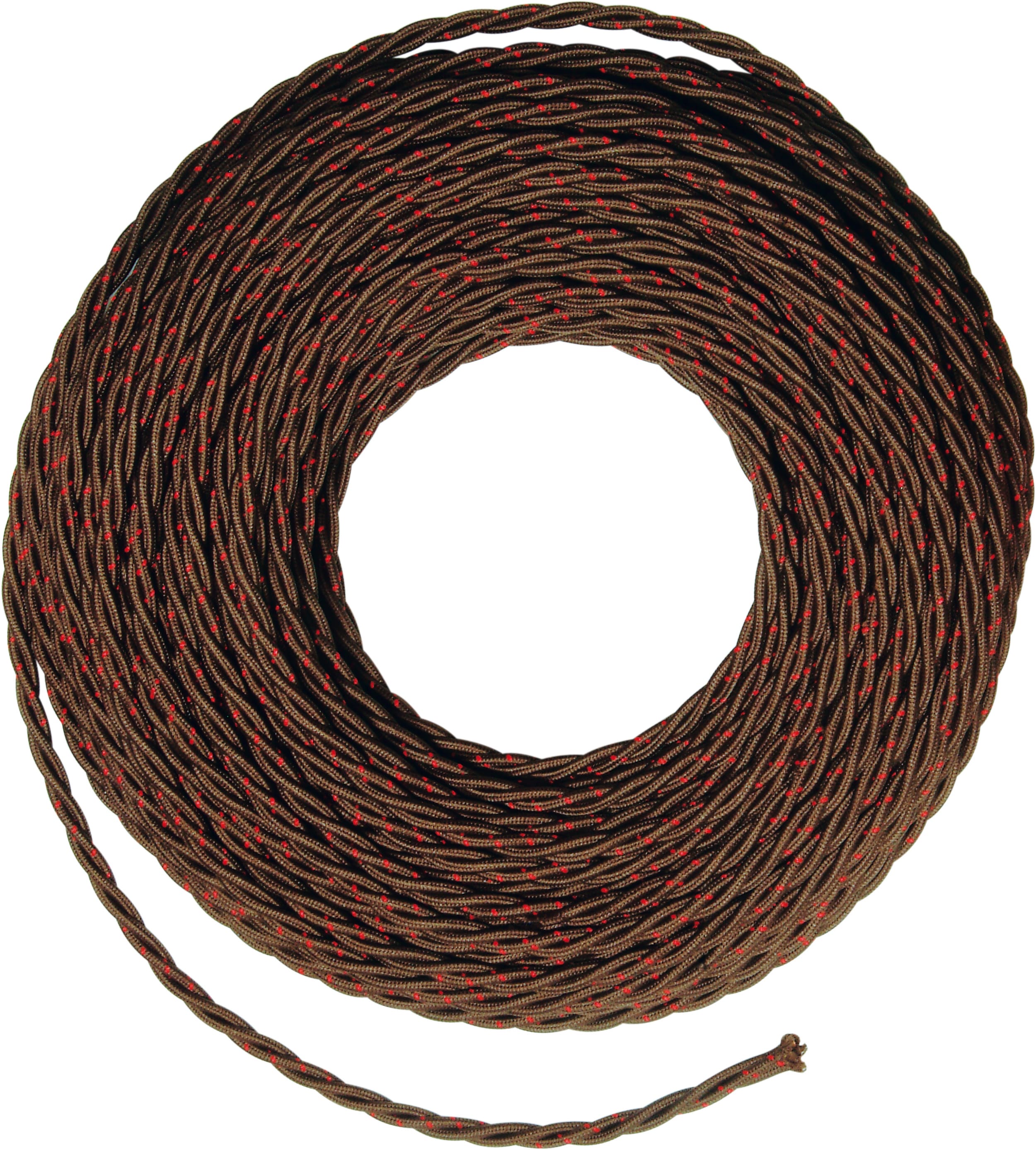 C'ERA UNA VOLTA - Treccia di cotone marrone 3G2.50, lunga 50 metri.