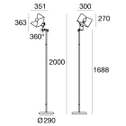 LINEA LIGHT - TRIEDRO PIANT.E27 B.CO