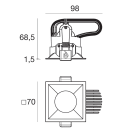 LINEA LIGHT - Downlights | 1 arrayLED 13 W DC 350 mA