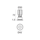 LINEA LIGHT - Downlights | 3 x powerLED 6 W DC 630 mA