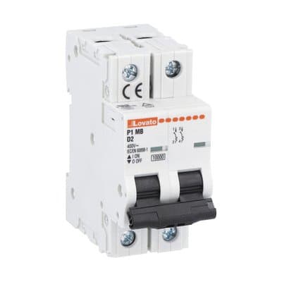 LOVATO ELECTRIC - INTERRUTTORE MAGNETOTERMICO 2P D 1A 10KA