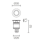 L&L LUCE E LIGHT - BRIGHT1.6 2W 24VDC 3000K 15X38 INOX