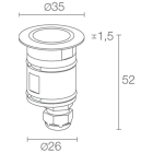 L&L LUCE E LIGHT - BRIGHT1.6 2W 24VDC 4000K 10 INOX