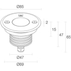 L&L LUCE E LIGHT - BRIGHT2.4 5W 24VDC 3000K 21SH GRI