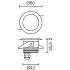 L&L LUCE E LIGHT - BEAM1.0 3W 700MA 3000K DIF INOX