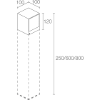 L&L LUCE E LIGHT - LINEAR2.2 7W 230VAC 3000K ASIM GRI