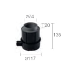 L&L LUCE E LIGHT - CASSAFORMA 140X135 BRIGHT3.0 316L PVC