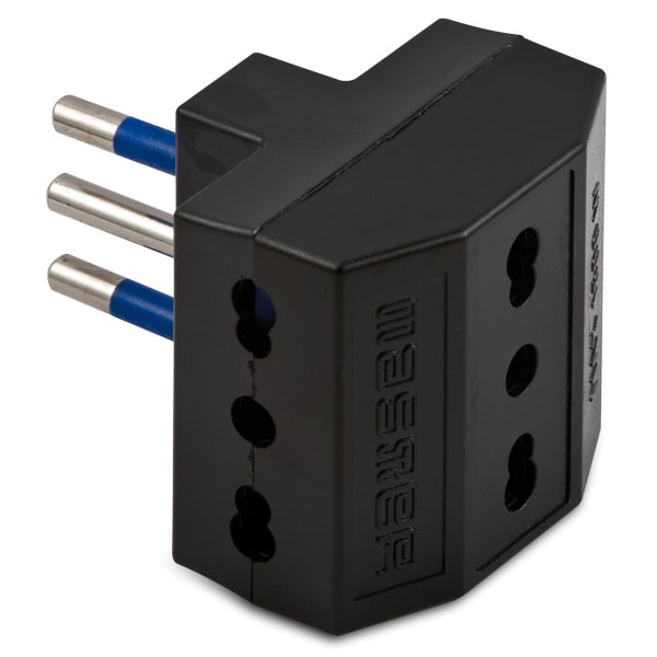 MASTER - ADATT.TRIPLO 10A 2P+T NERO