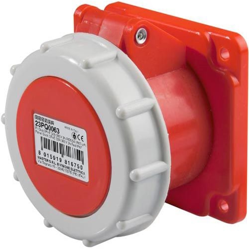MASTER - PR.QUA.3P+T 32A 380V 3H ROSSA IP67 C/FL.