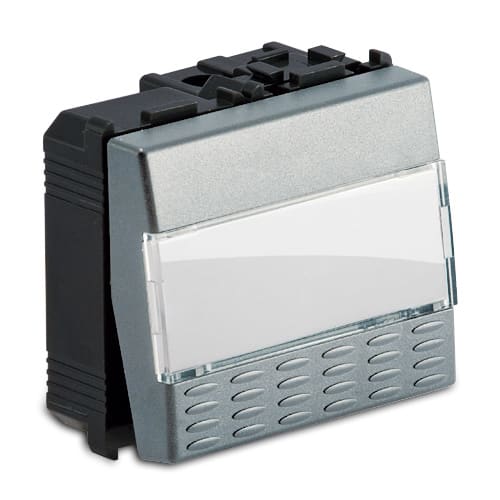 MASTER - STEEL PULSANTE PORTANOME 1P 16A
