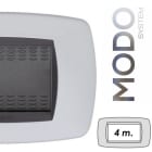 MASTER - MODO PLACCA METALLO 4 POSTI BIANCO