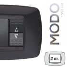 MASTER - MODO PLACCA METALLO 3 POSTI NERO