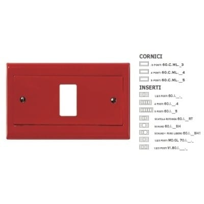 MASTER - CORNICE METAL.LISCIO ROSSO 4 POSTI