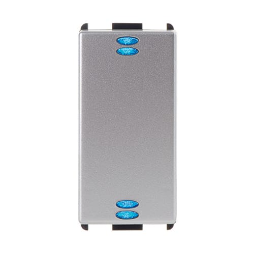 MASTER - PULSANTE DOPPIO 5/24V 10MA C/LED S.STEEL