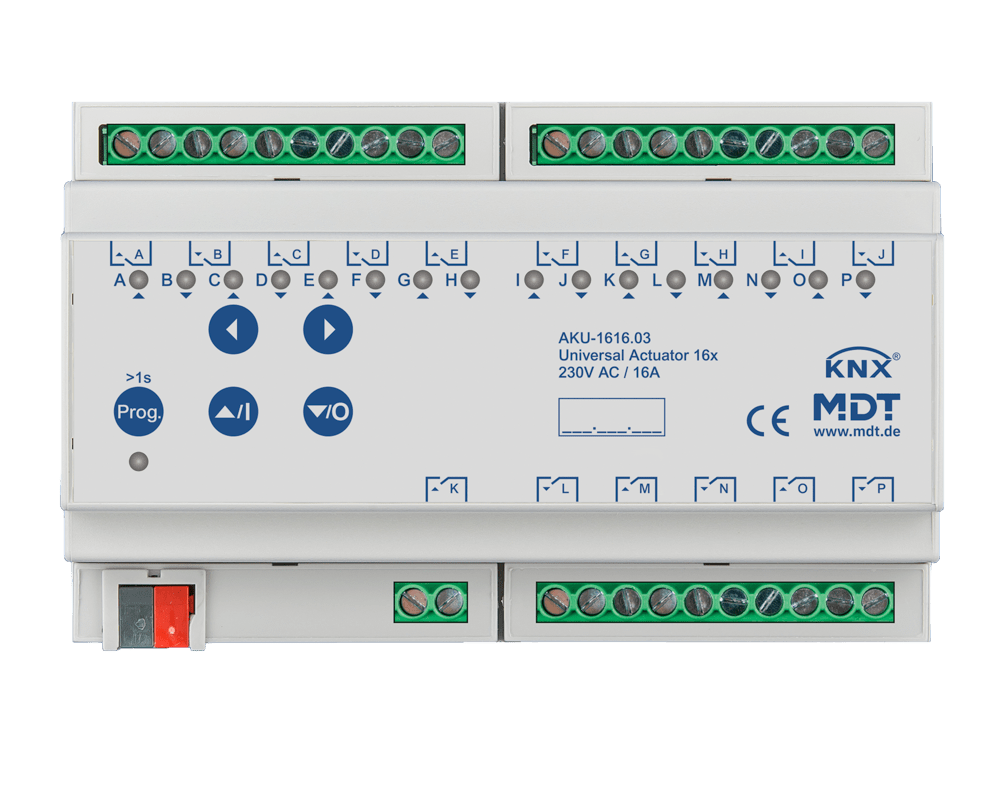 MDT - Attuatore KNX Universale 16 canali, 16A, 230V
