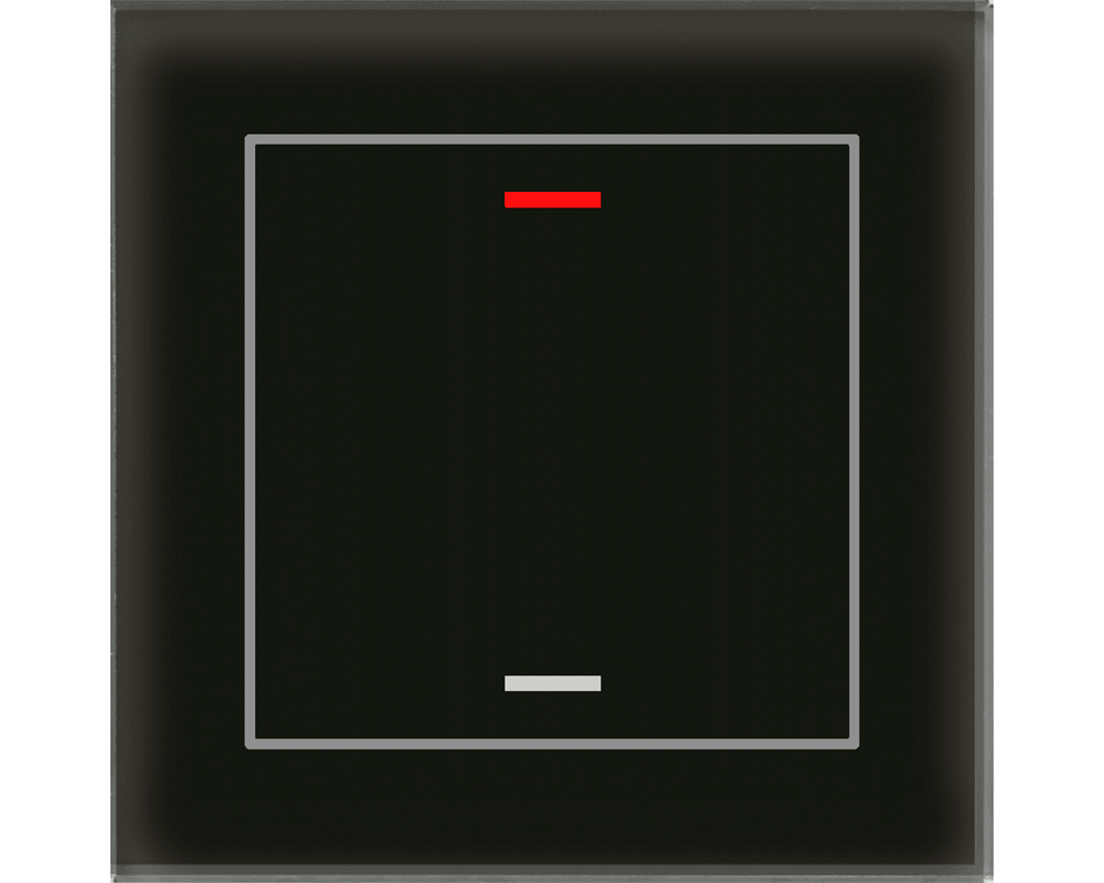 MDT - Tastiera KNX Light vetro 1 tasto, nero