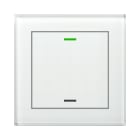 MDT - Tastiera KNX  Light vetro 1 tasto + T°, bianco