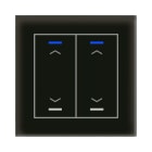 MDT - Tastiera KNX  Light vetro 2 tasti, nero, serigrafia tapparella