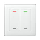MDT - Tastiera KNX Light vetro 2 tasti, bianco