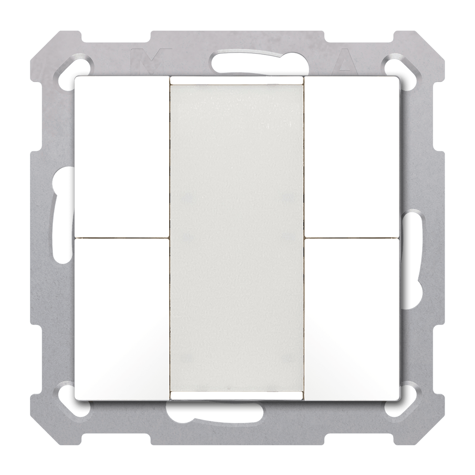 MDT - Tastiera KNX  55 SERIE.02, 4 tasti, bianco lucido