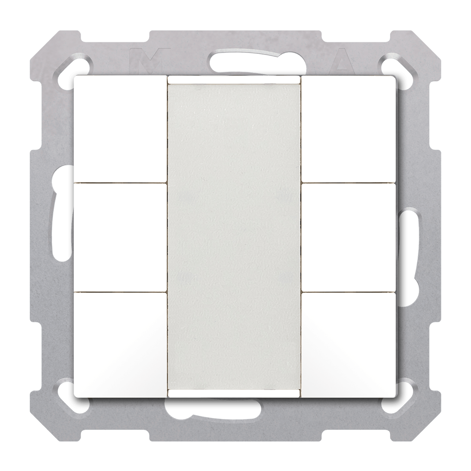 MDT - Tastiera KNX  55 SERIE.02, 6 tasti, bianco opaco