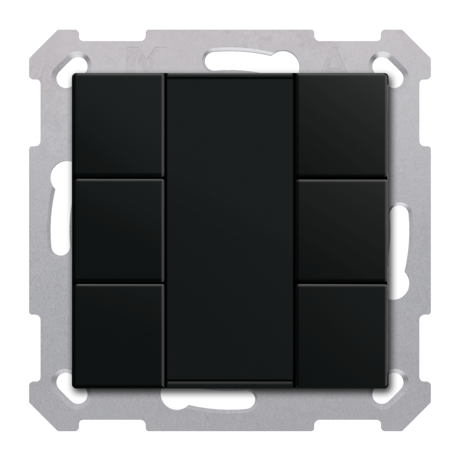 MDT - Tastiera KNX  55 SERIE.02, 6 tasti, nero opaco