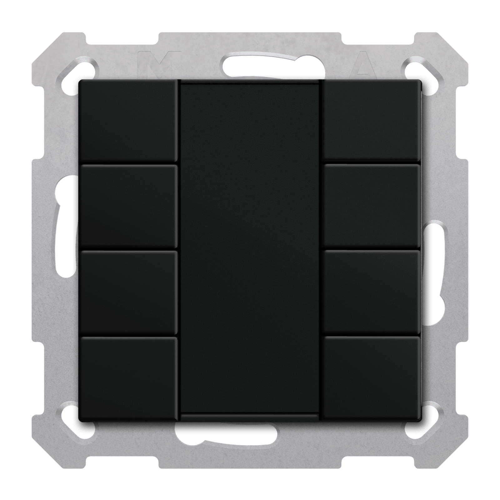 MDT - Tastiera KNX  55 SERIE.02, 8 tasti, nero opaco