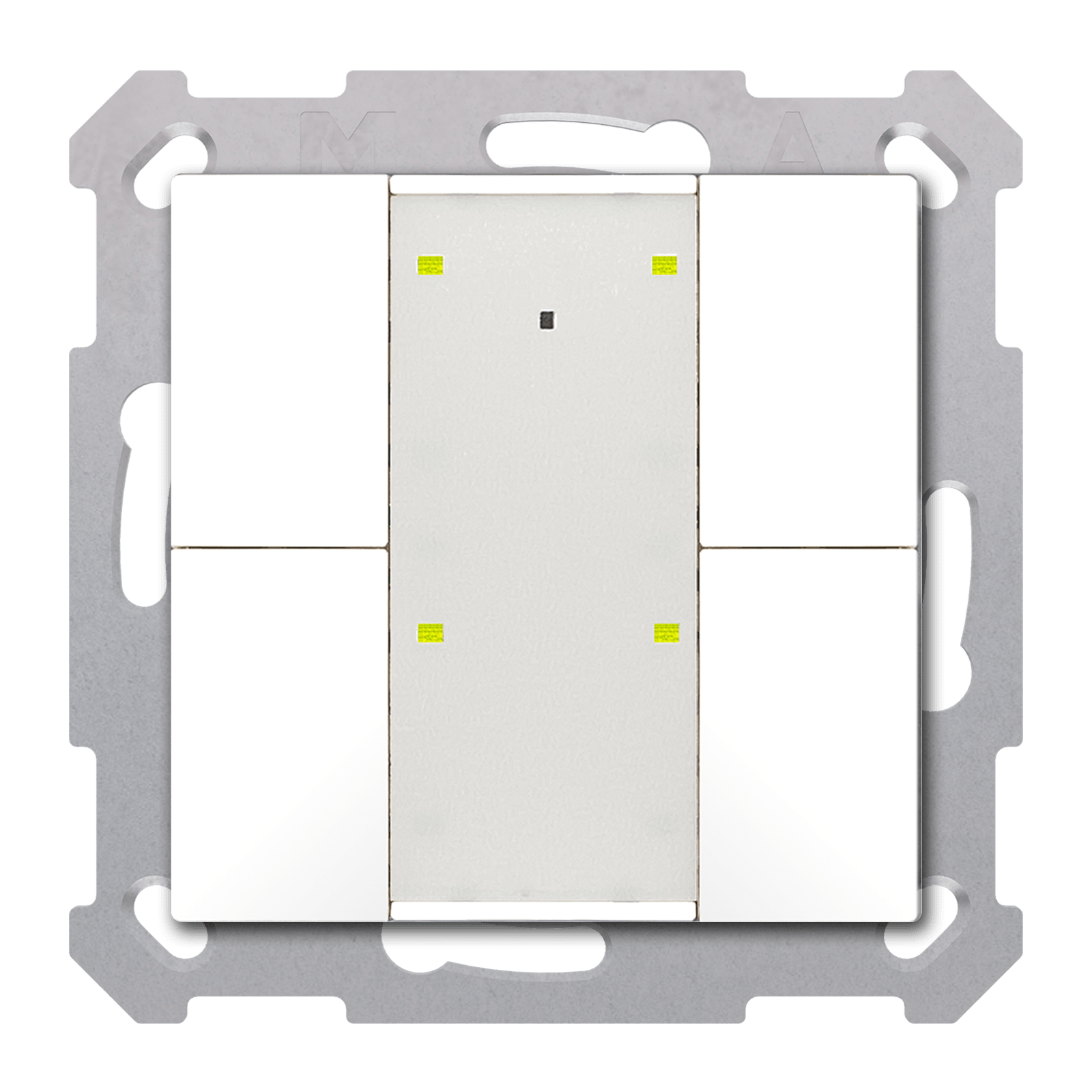 MDT - Tastiera KNX Plus 55 SERIE.02, 4 tasti, bianco lucido