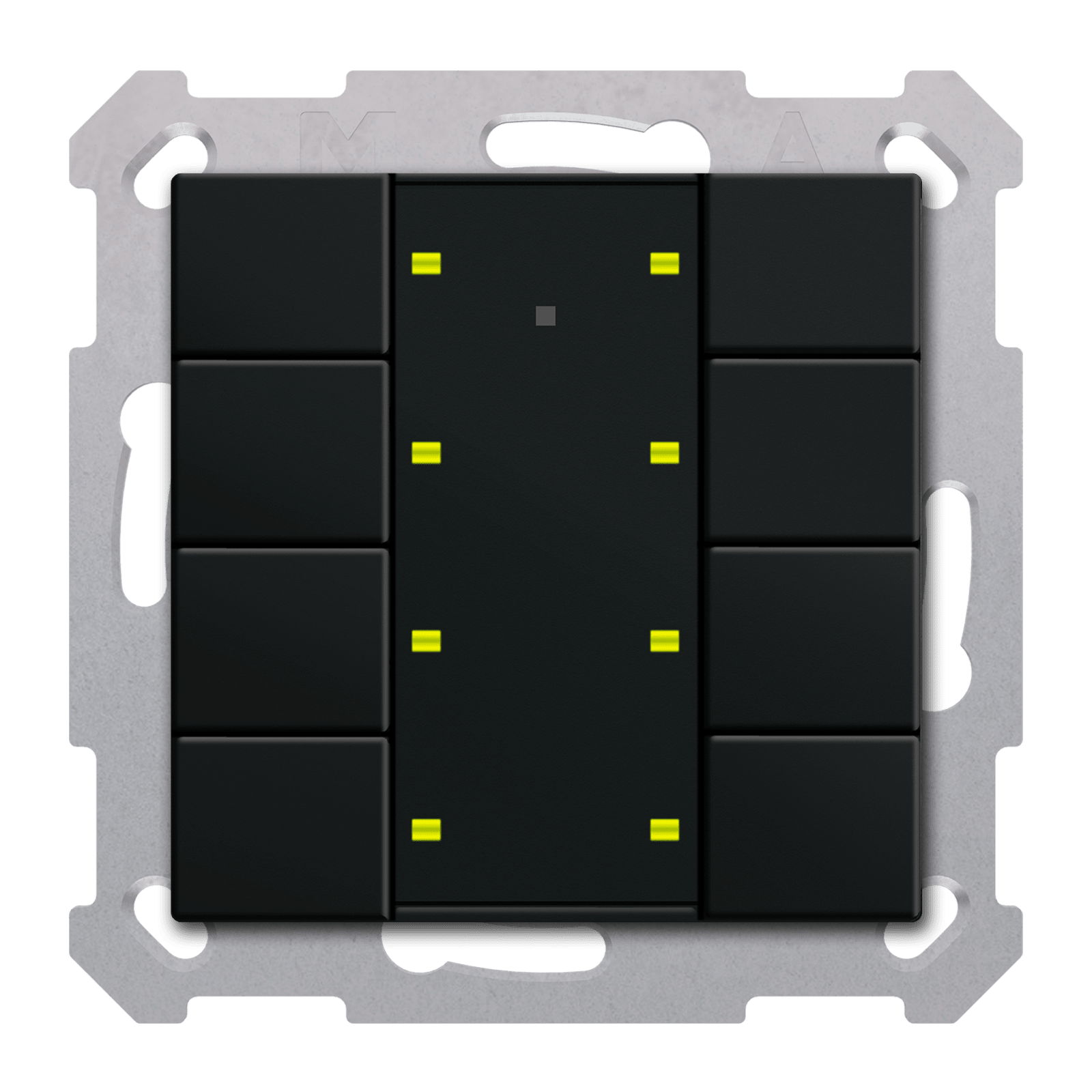 MDT - Tastiera KNX  Plus 55 SERIE.02 55, 8 tasti, nero opaco