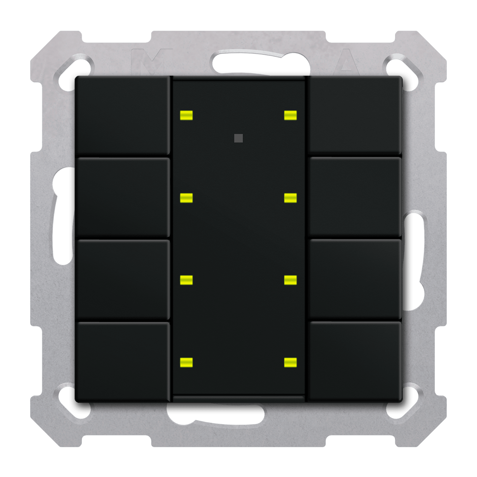 MDT - Tastiera KNX Plus TS 55, 8 tasti + T°, nero opaco
