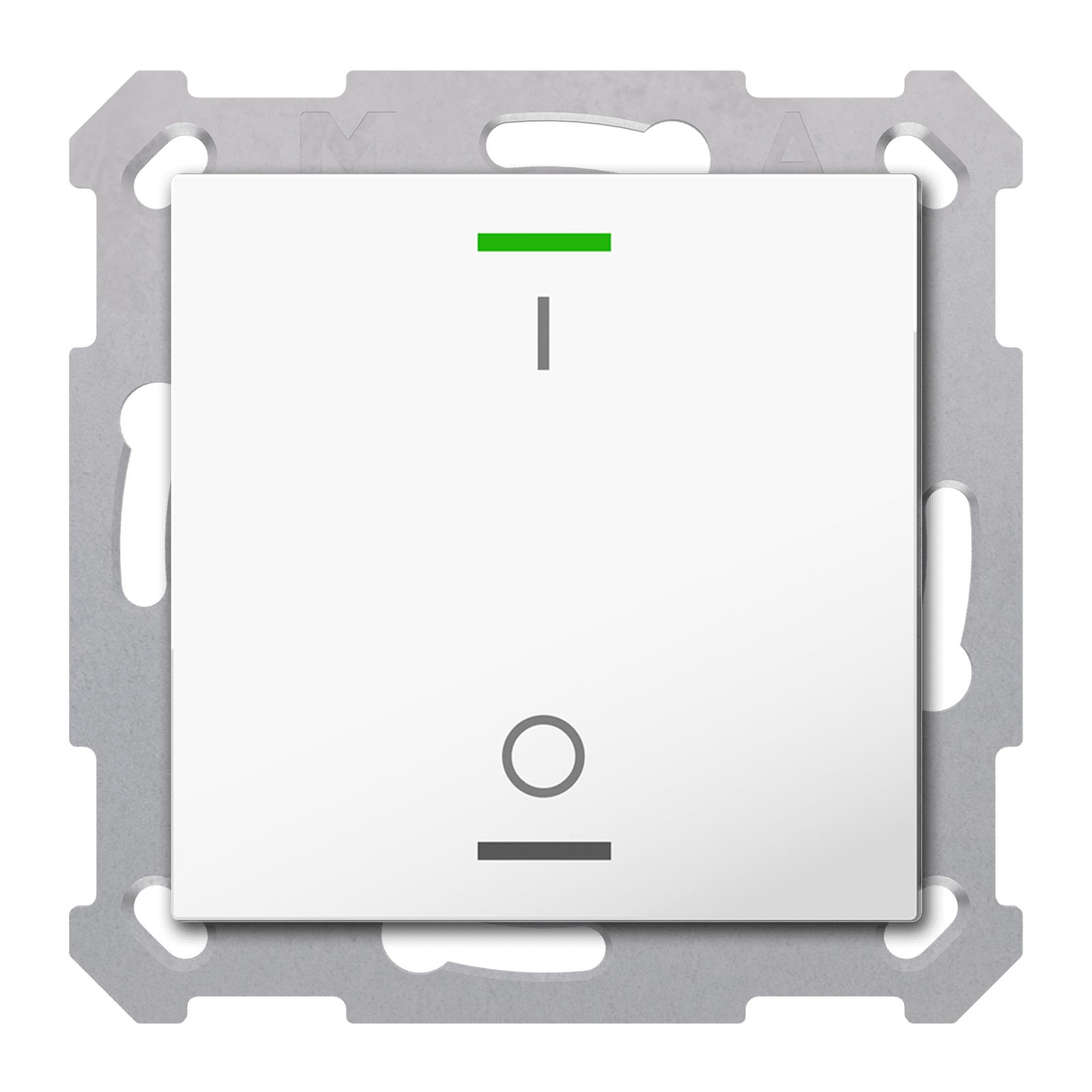 MDT - Tastiera KNX  Light 55, 1 tasto, bianco lucido, on/off