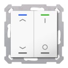 MDT - Tastiera KNX  Light 55, 2 tasti, bianco lucido, combinato