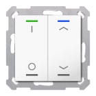 MDT - Tastiera KNX  Light 55, 2 tasti, bianco lucido, combinato