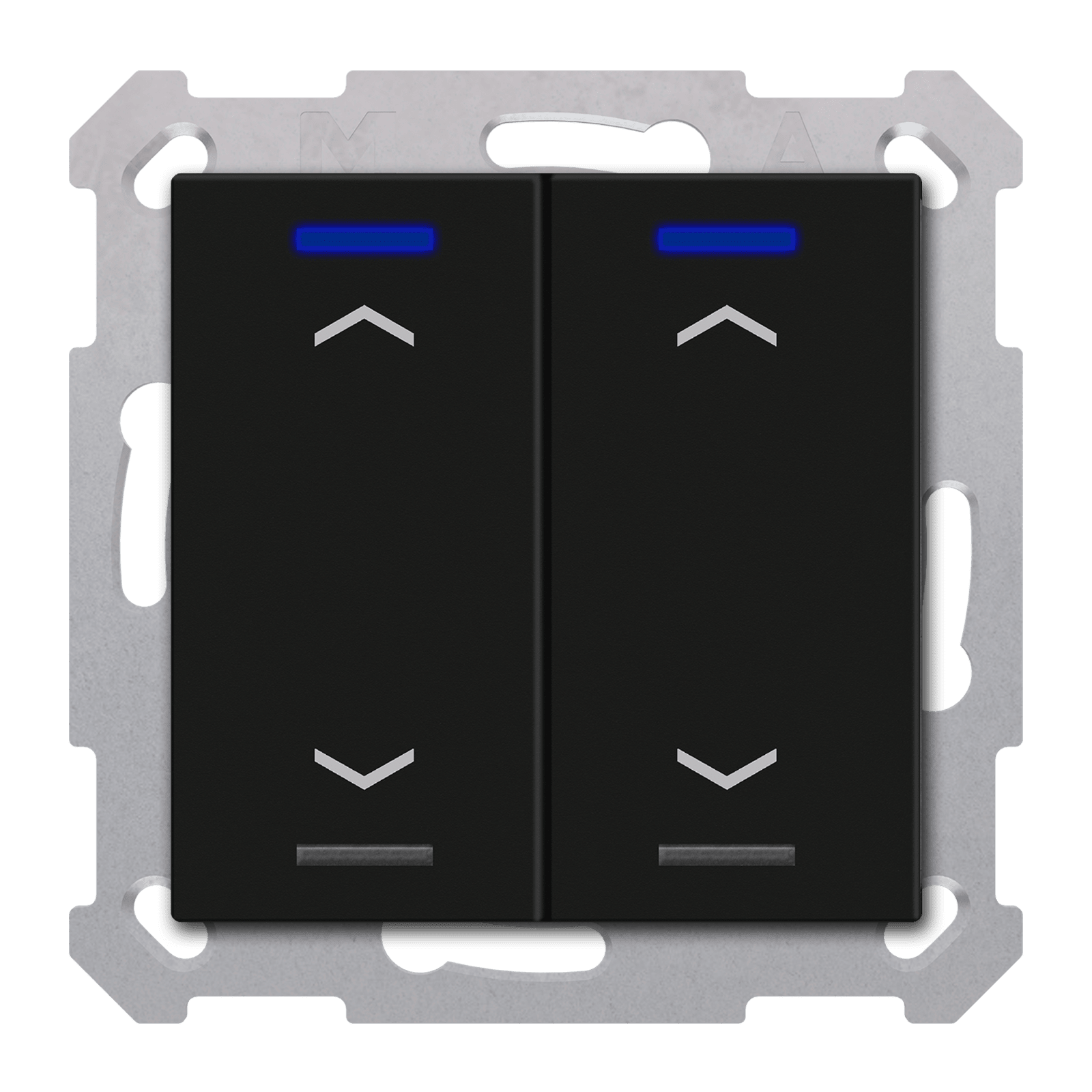 MDT - Tastiera KNX Light 55, 2 tasti, nero opaco, tapparella