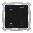 MDT - Tastiera KNX  Light 55, 2 tasti, nero opaco, combinato