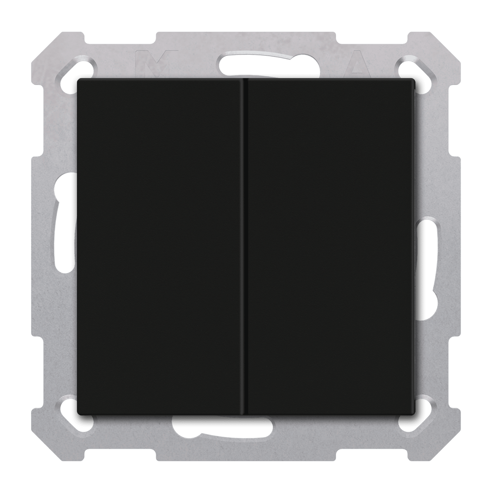 MDT - Tastiera KNX  Light 55 Basic, 2 tasti, nero opaco